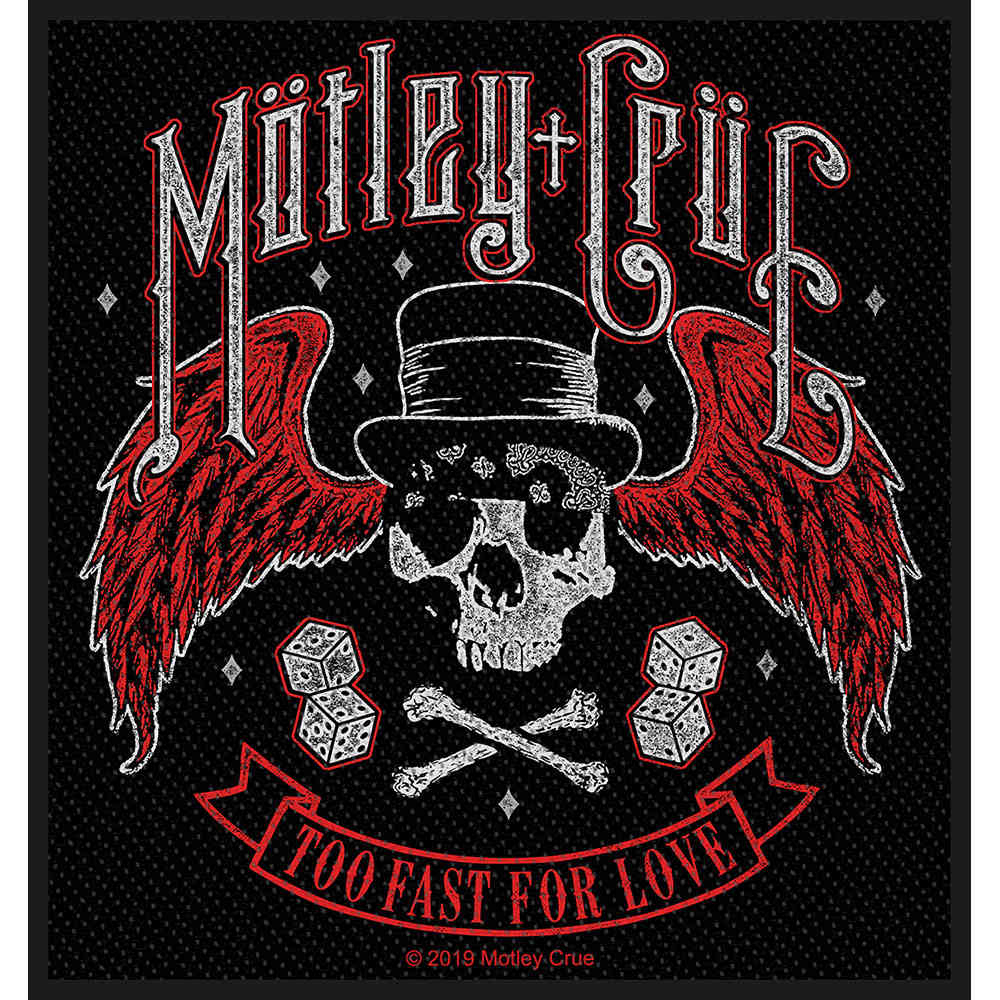 Motley Crue - Too Fast For Love Patch - Zwart